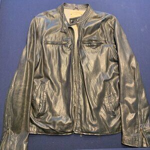 John Varvatos Converse Bomber Leather Jacket